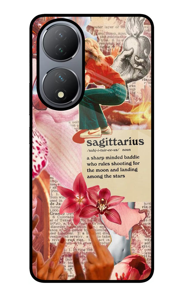 Sagittarius Zodiac Vivo Y100 Glass Case