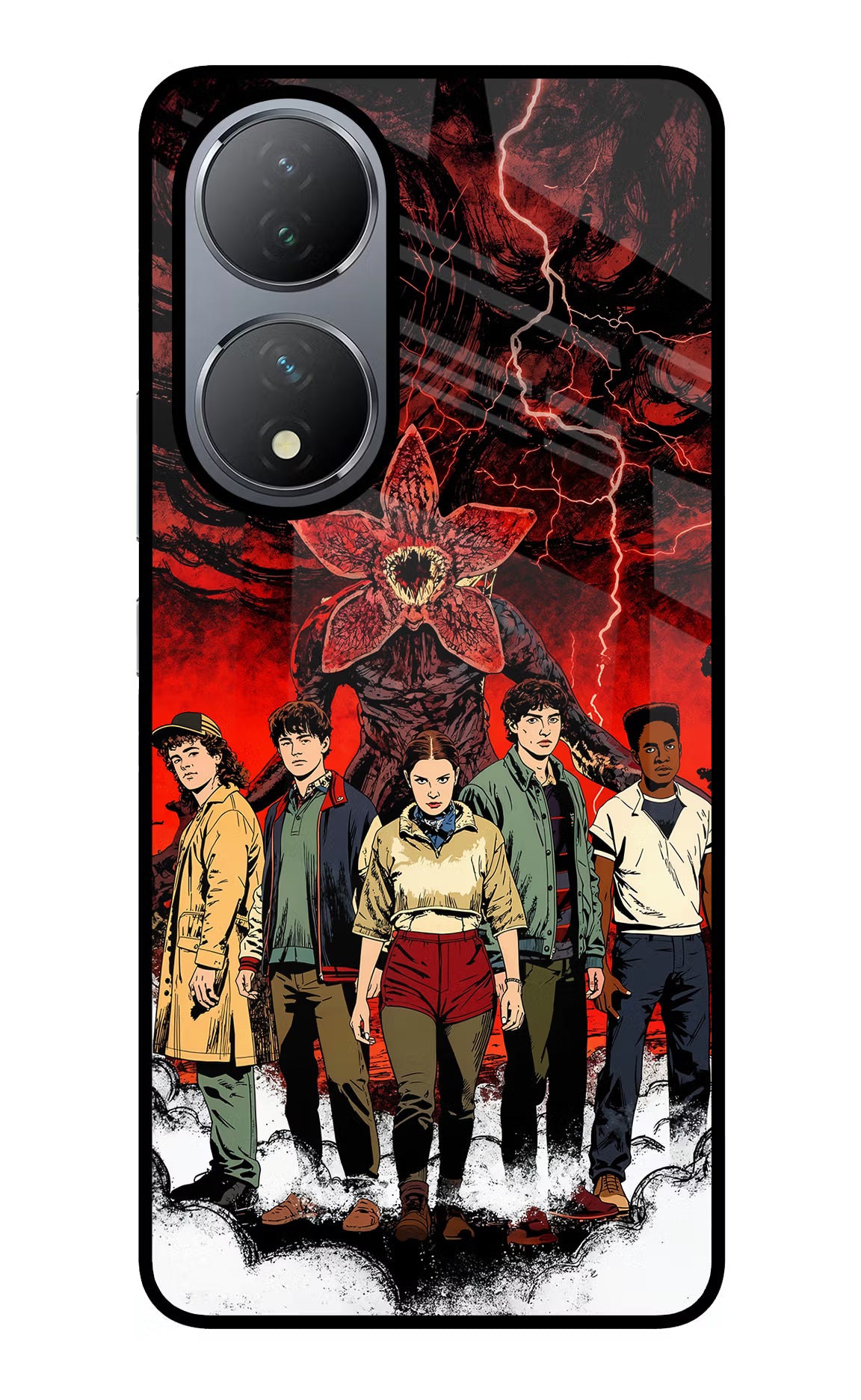 Ordinary Things Characters Vivo Y100 Glass Case Back Cover by Casekaro