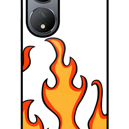 Fired Up – White Vivo Y100 Glass Case
