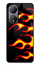 Side Sweep Flames Vivo Y100 Glass Case