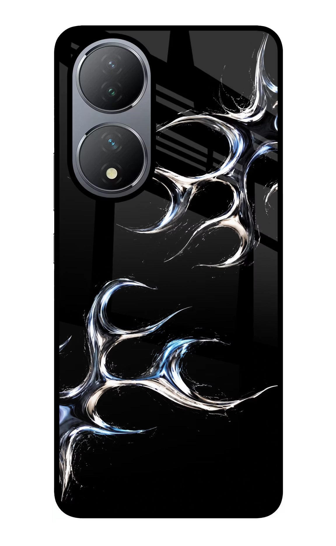 Chrome Tribal Vivo Y100 Glass Case Back Cover by Casekaro