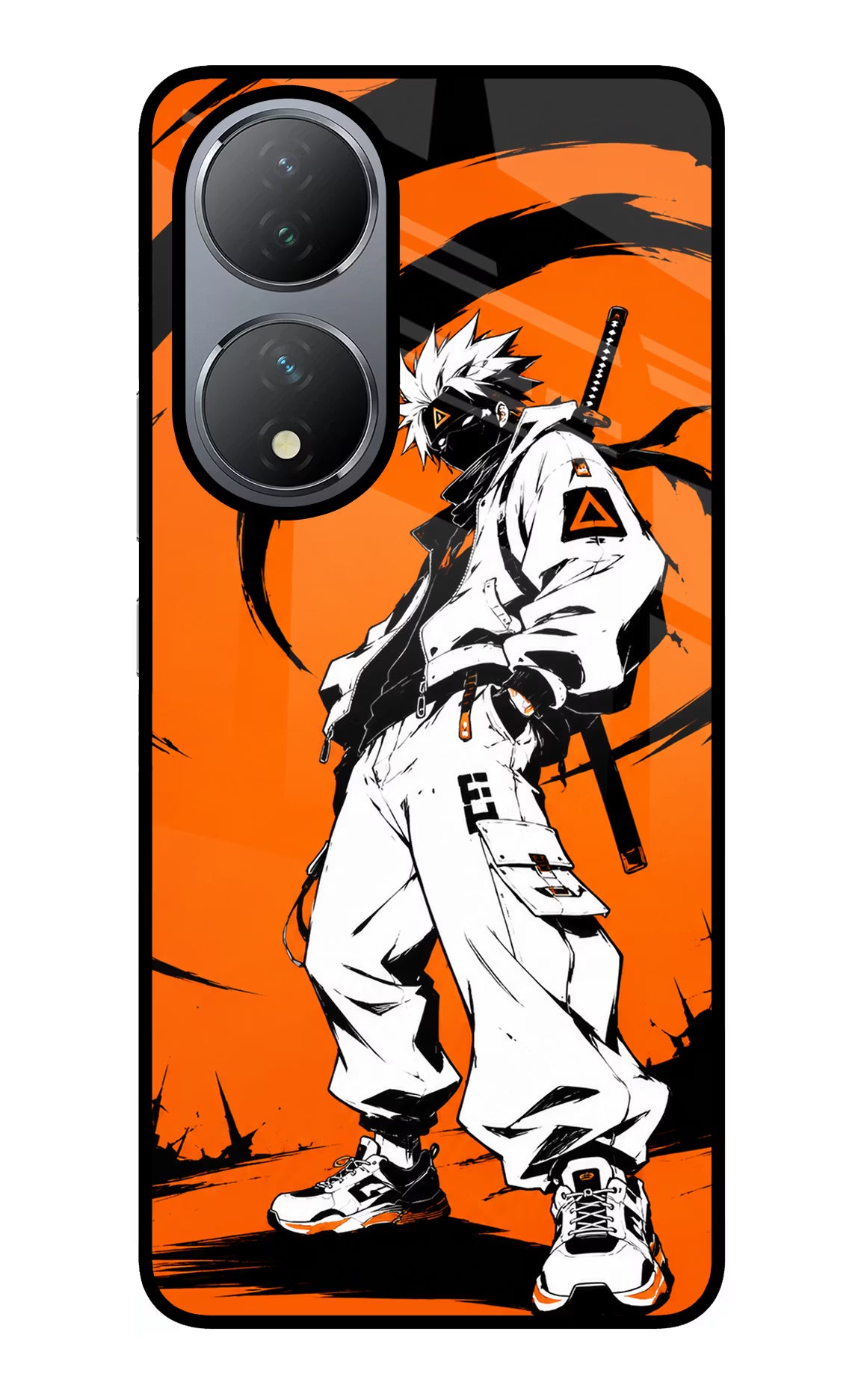 Street Samurai  Vivo Y100 Glass Case Back Cover by Casekaro
