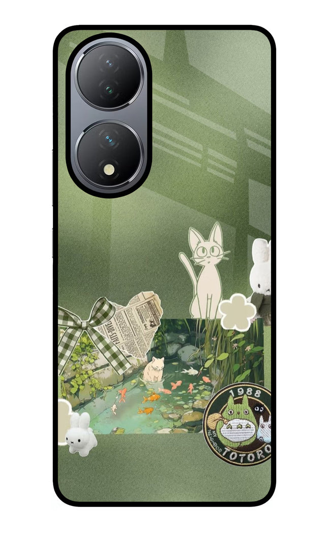 Aesthetic anime Vivo Y100 Glass Case