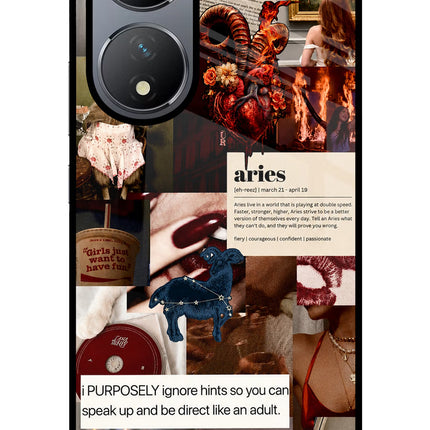 Zodiac Aries Vivo Y100 Glass Case