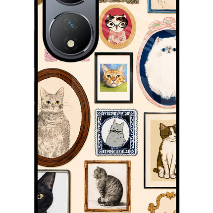 Mirror Cats Vivo Y100 Glass Case