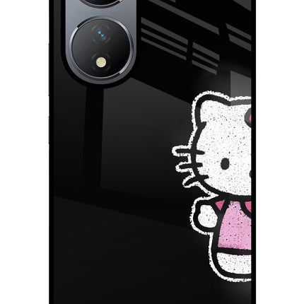 Kitty Charm Vivo Y100 Glass Case