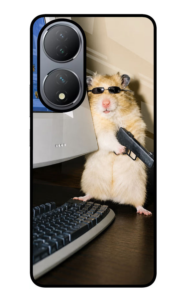 Hacker Hamster Vivo Y100 Glass Case