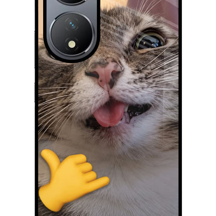Silly Cat Call Vivo Y100 Glass Case