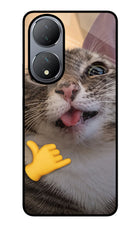 Silly Cat Call Vivo Y100 Glass Case