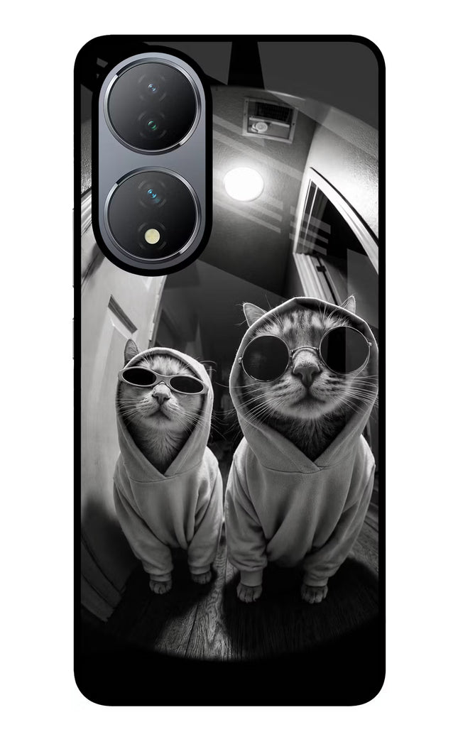 Hood Cats Vivo Y100 Glass Case