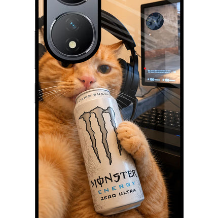 Gamer Cat Energy Vivo Y100 Glass Case