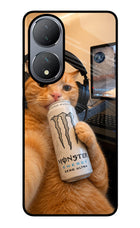 Gamer Cat Energy Vivo Y100 Glass Case