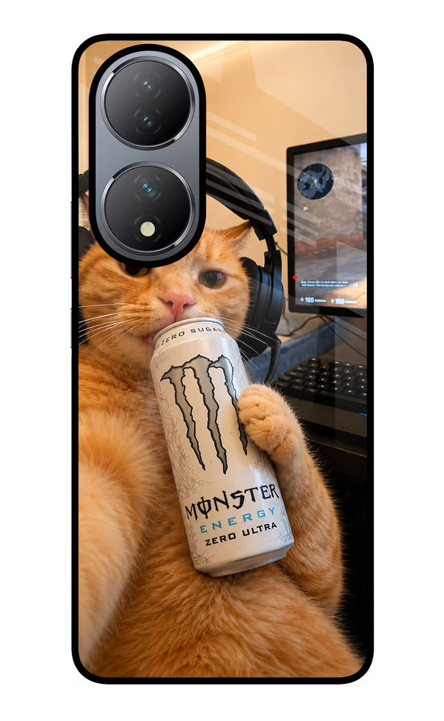 Gamer Cat Energy Vivo Y100 Glass Case