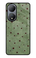 Green Stars Vivo Y100 Glass Case