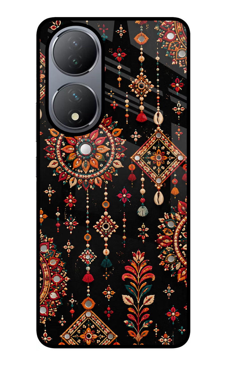 Boho Noir Vivo Y100 Back Cover, Glass case