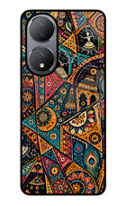 Folk Print Vivo Y100 Glass Case