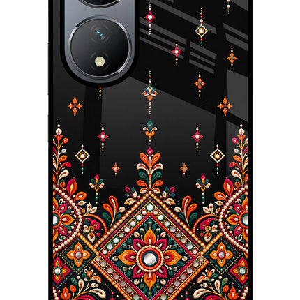 Noir Mehfil Vivo Y100 Glass Case