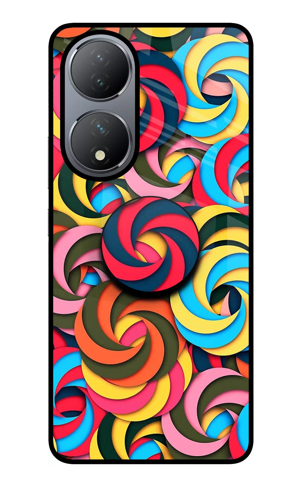 Spiral Pattern Vivo Y100 Pop Case by Casekaro