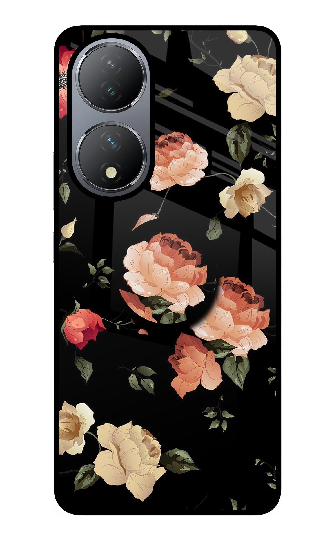 Flowers Vivo Y100 Glass Case