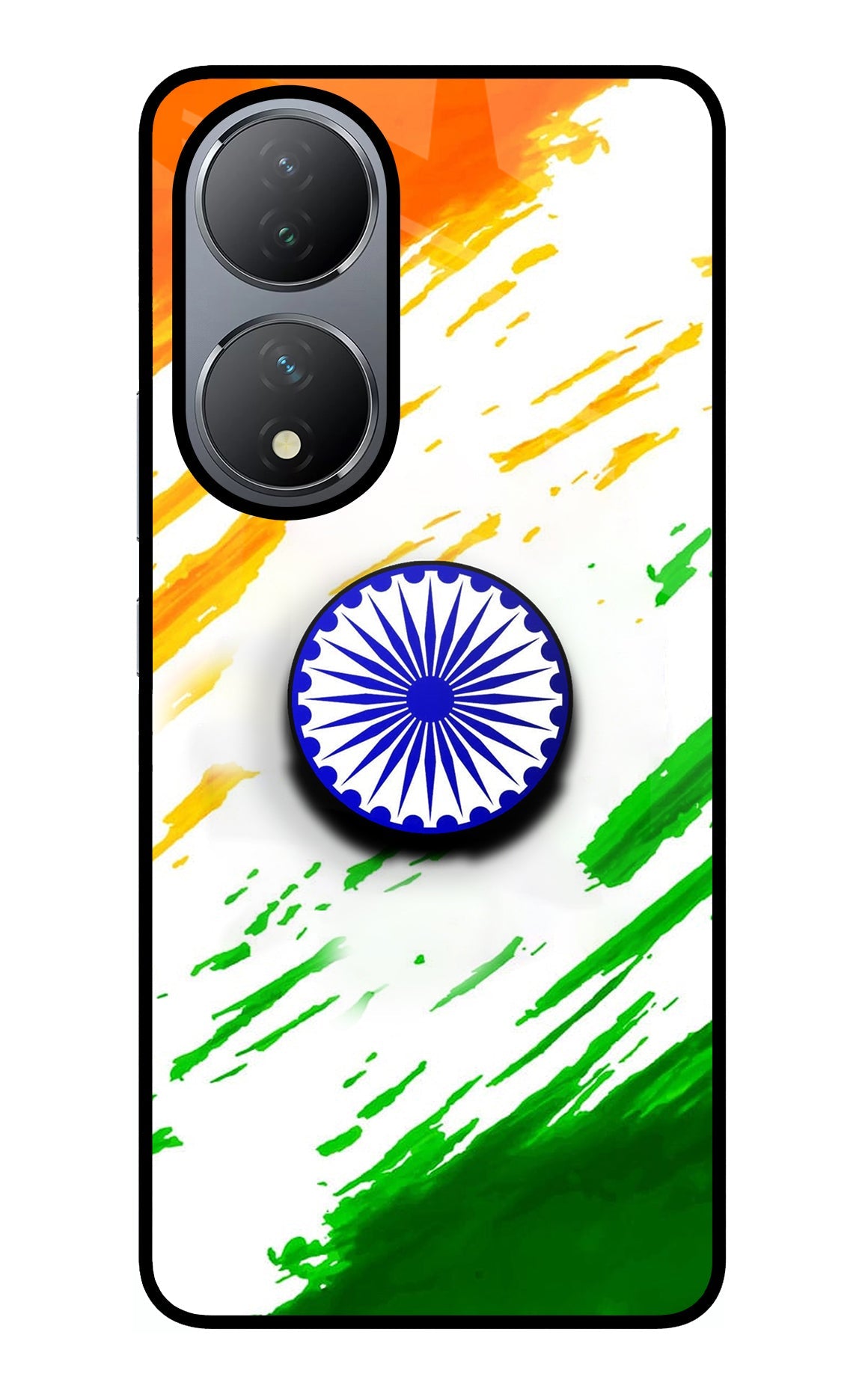 Indian Flag Ashoka Chakra Vivo Y100 Glass Case