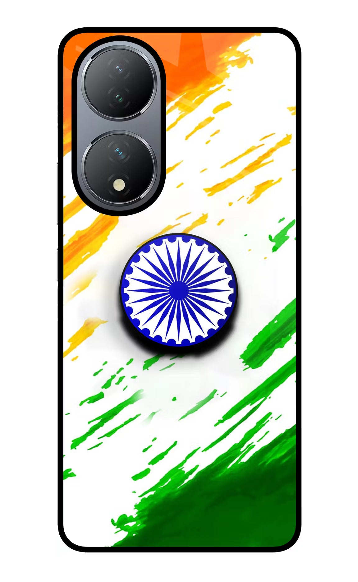 Indian Flag Ashoka Chakra Vivo Y100 Glass Case
