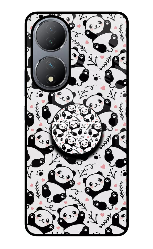 Cute Panda Vivo Y100 Glass Case