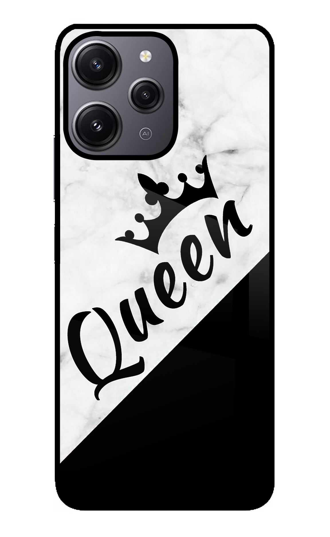 Queen Redmi 12 4G Glass Case