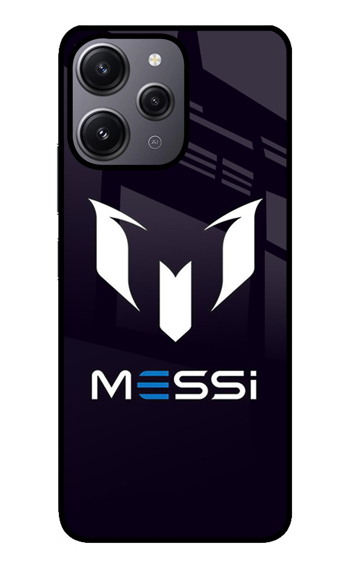 Messi Logo Redmi 12 4G Glass Case