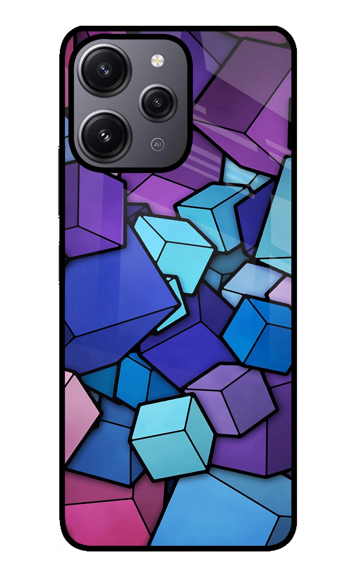 Cubic Abstract Redmi 12 4G Back Cover