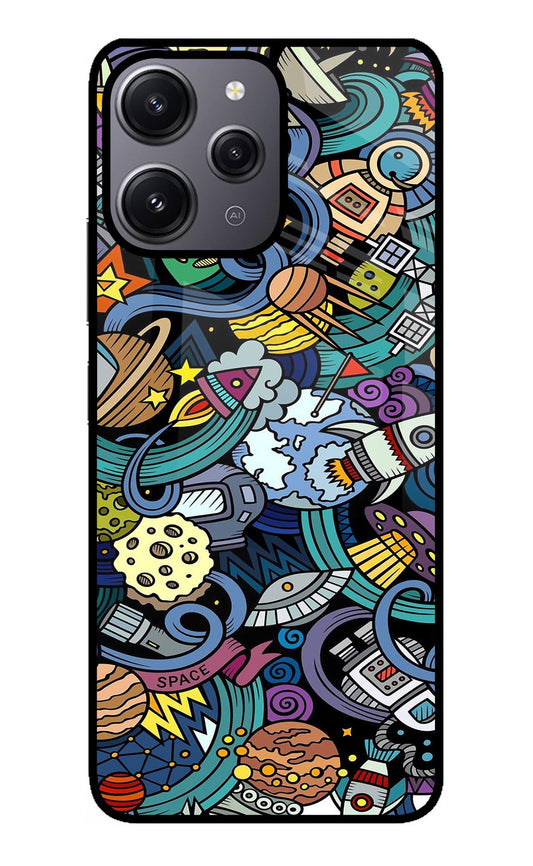 Space Abstract Redmi 12 4G Glass Case