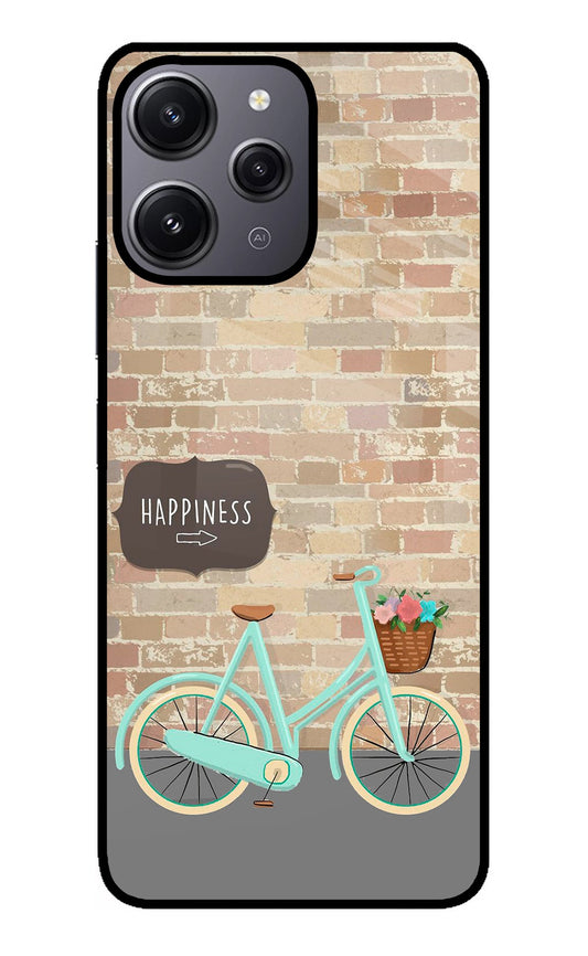 Happiness Artwork Redmi 12 4G Glass Case