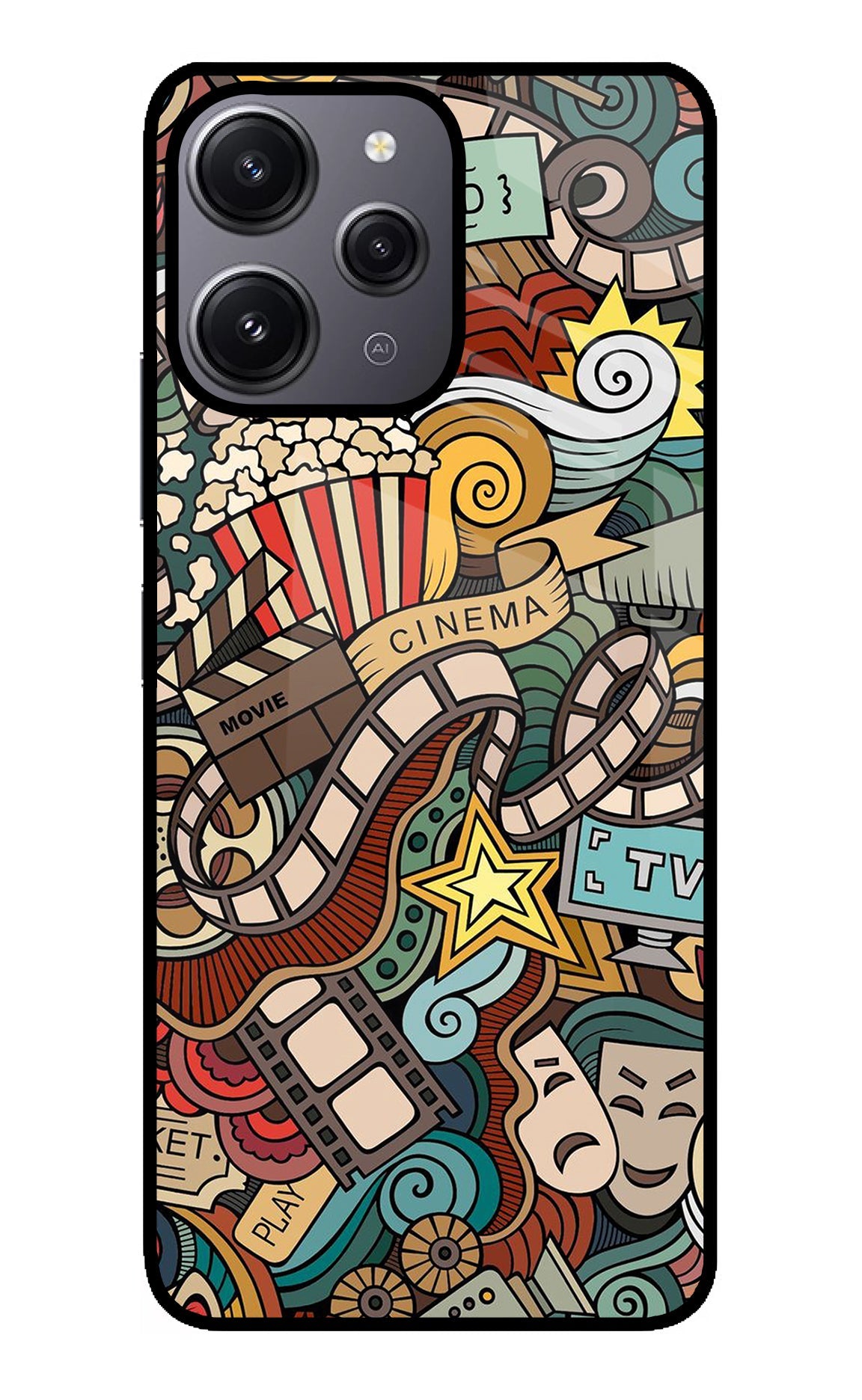 Cinema Abstract Redmi 12 4G Back Cover