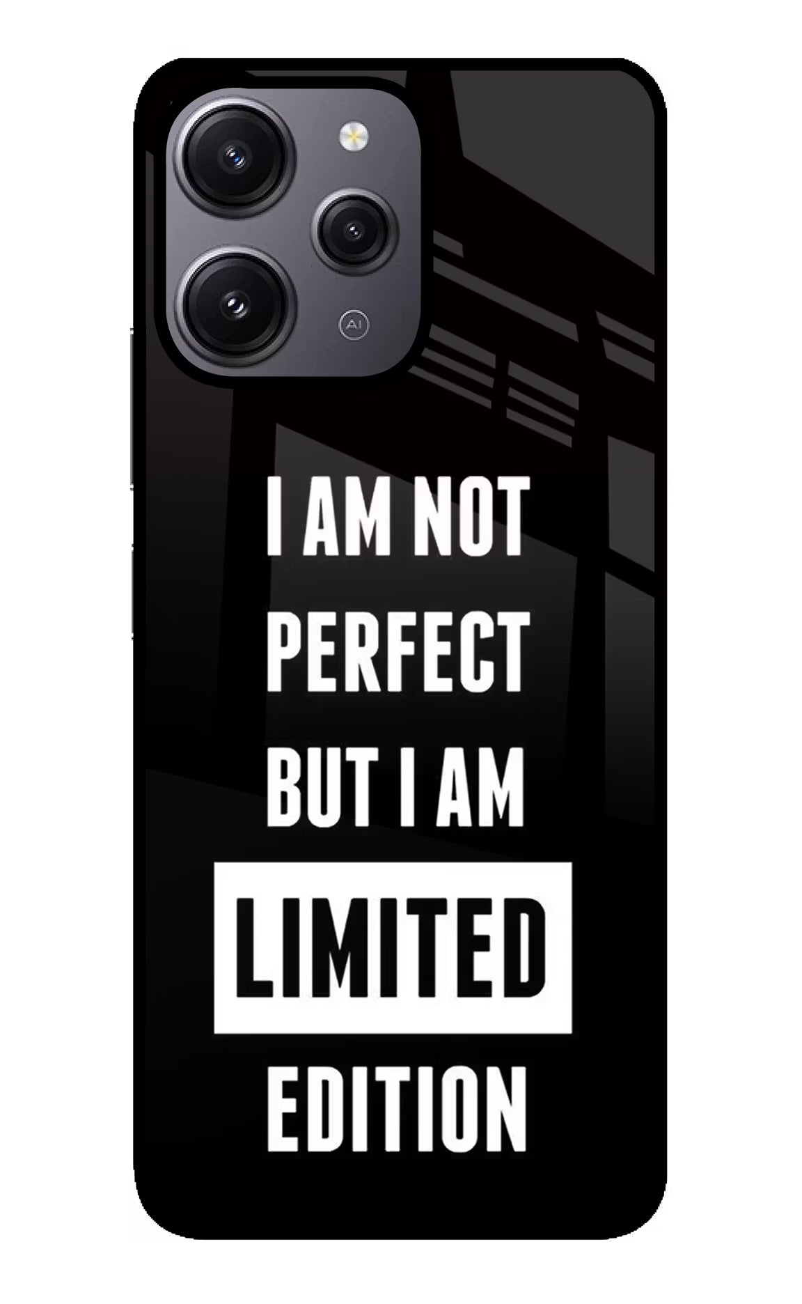 I Am Not Perfect But I Am Limited Edition Redmi 12 4G Glass Case Back Cover by Casekaro