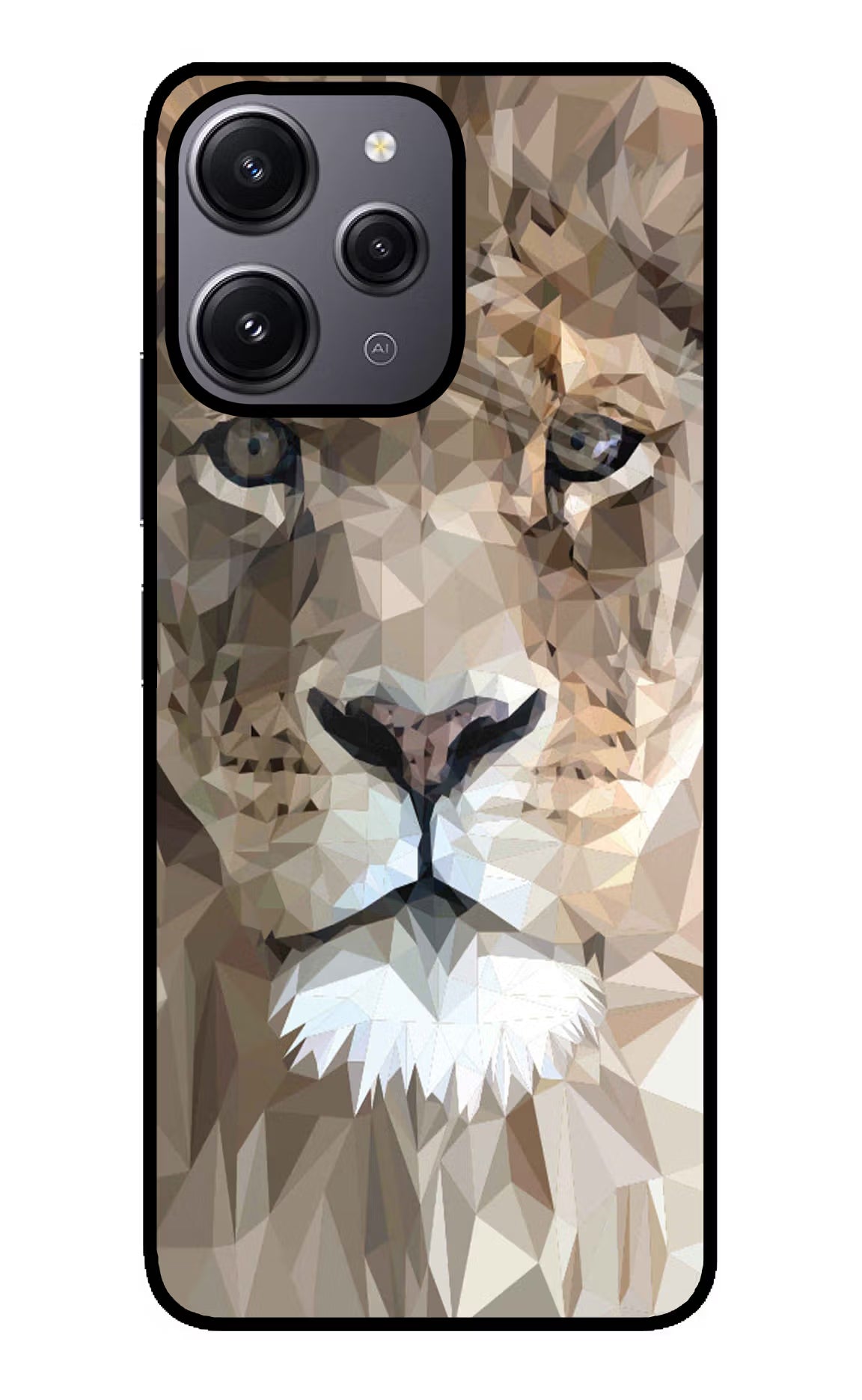 Lion Art Redmi 12 4G Glass Case Back Cover by Casekaro