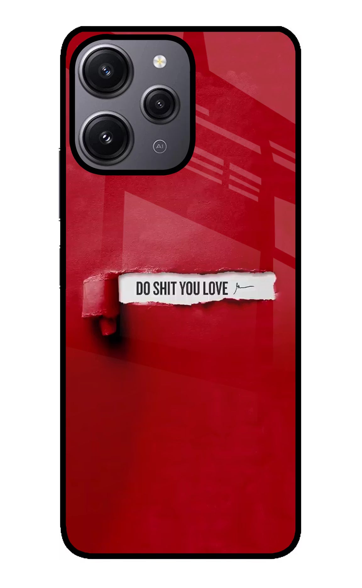 Do Shit You Love Redmi 12 4G Glass Case Back Cover by Casekaro