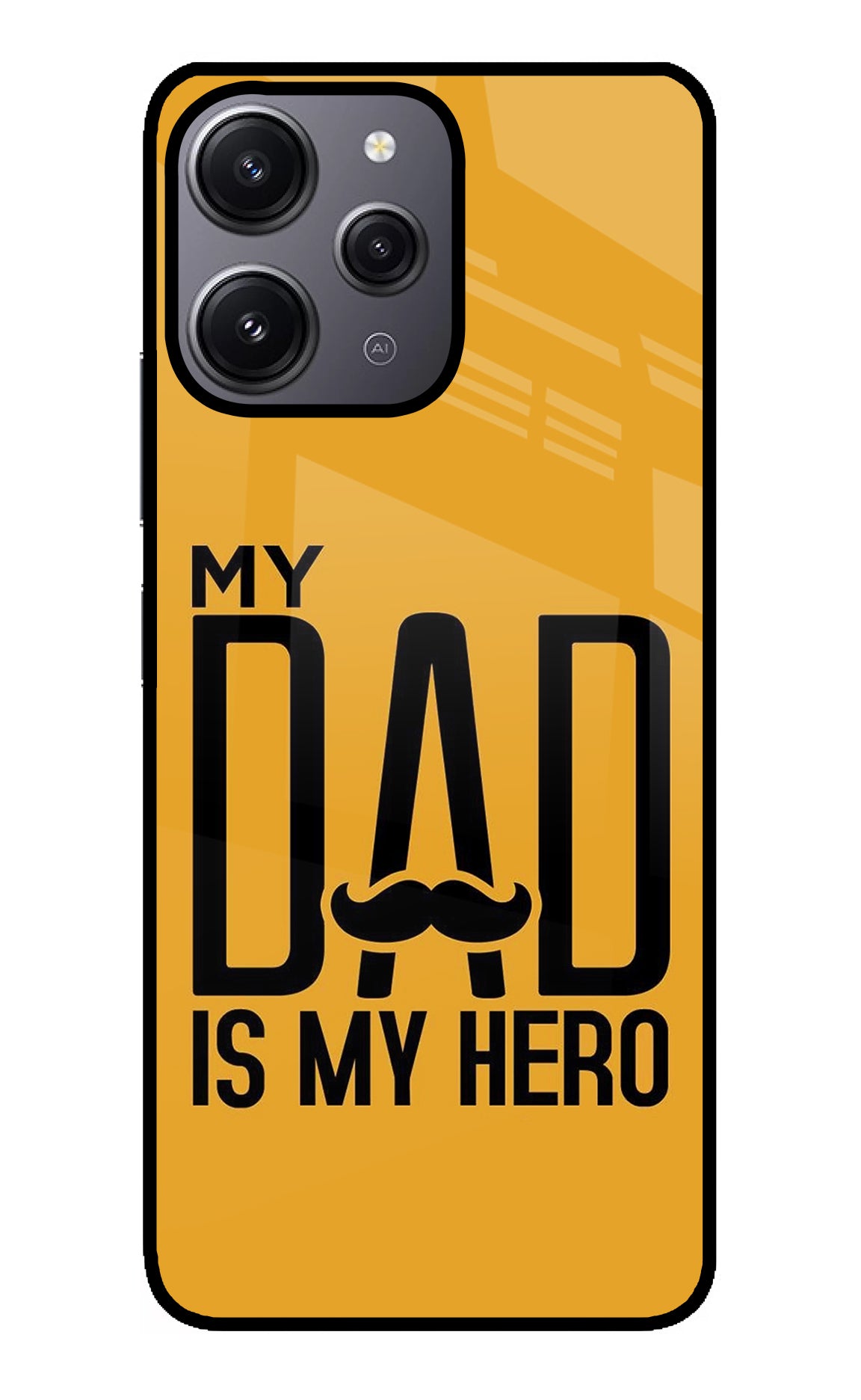 My Dad Is My Hero Redmi 12 4G Glass Case