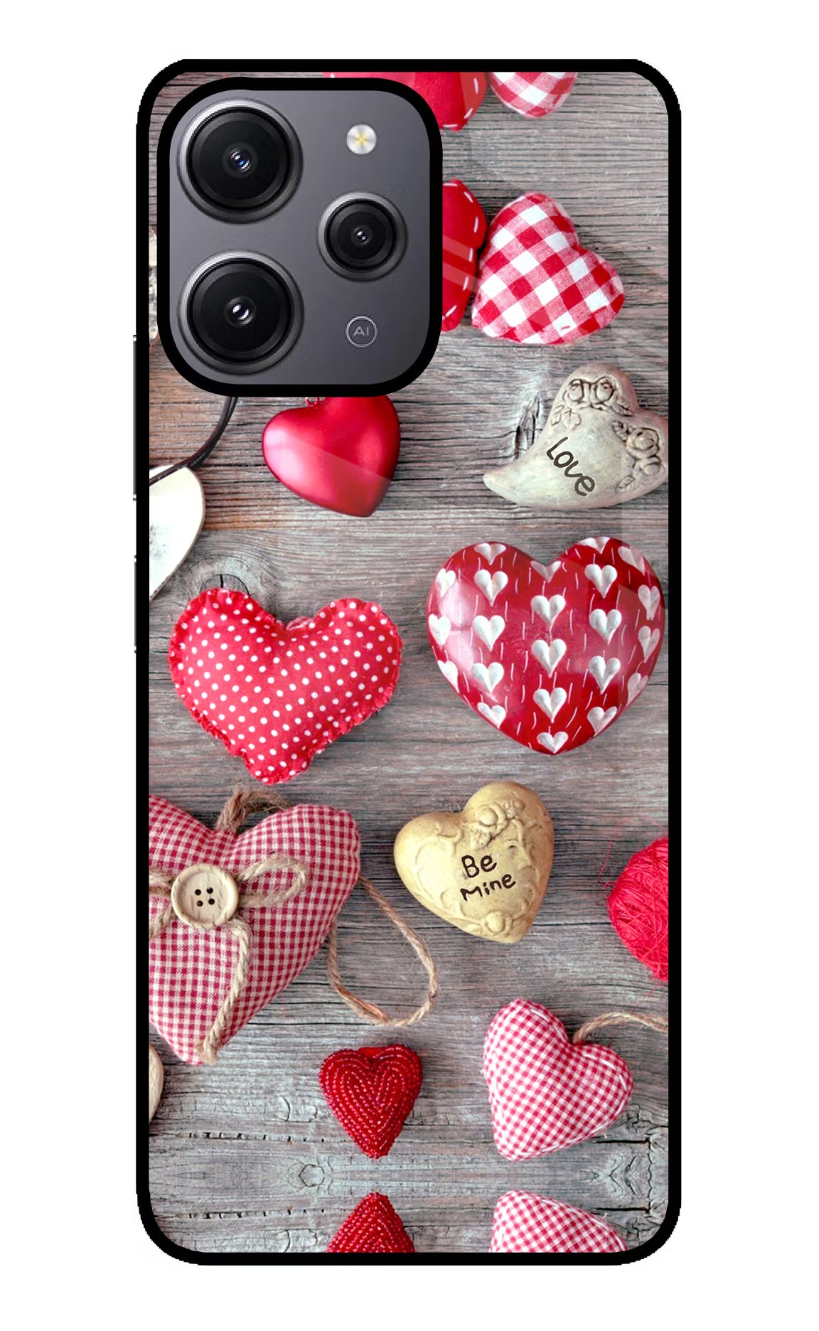 Love Wallpaper Redmi 12 4G Glass Case Back Cover by Casekaro