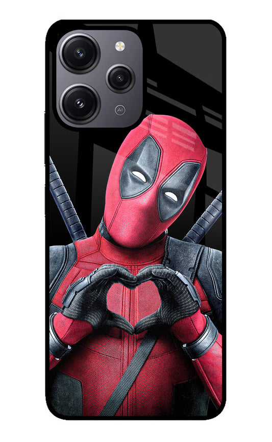 Deadpool Redmi 12 4G Glass Case