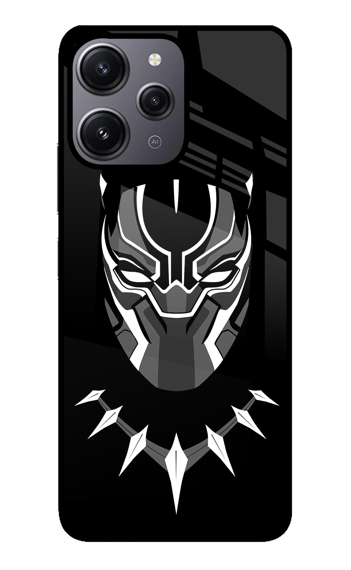 Black Panther Redmi 12 4G Glass Case