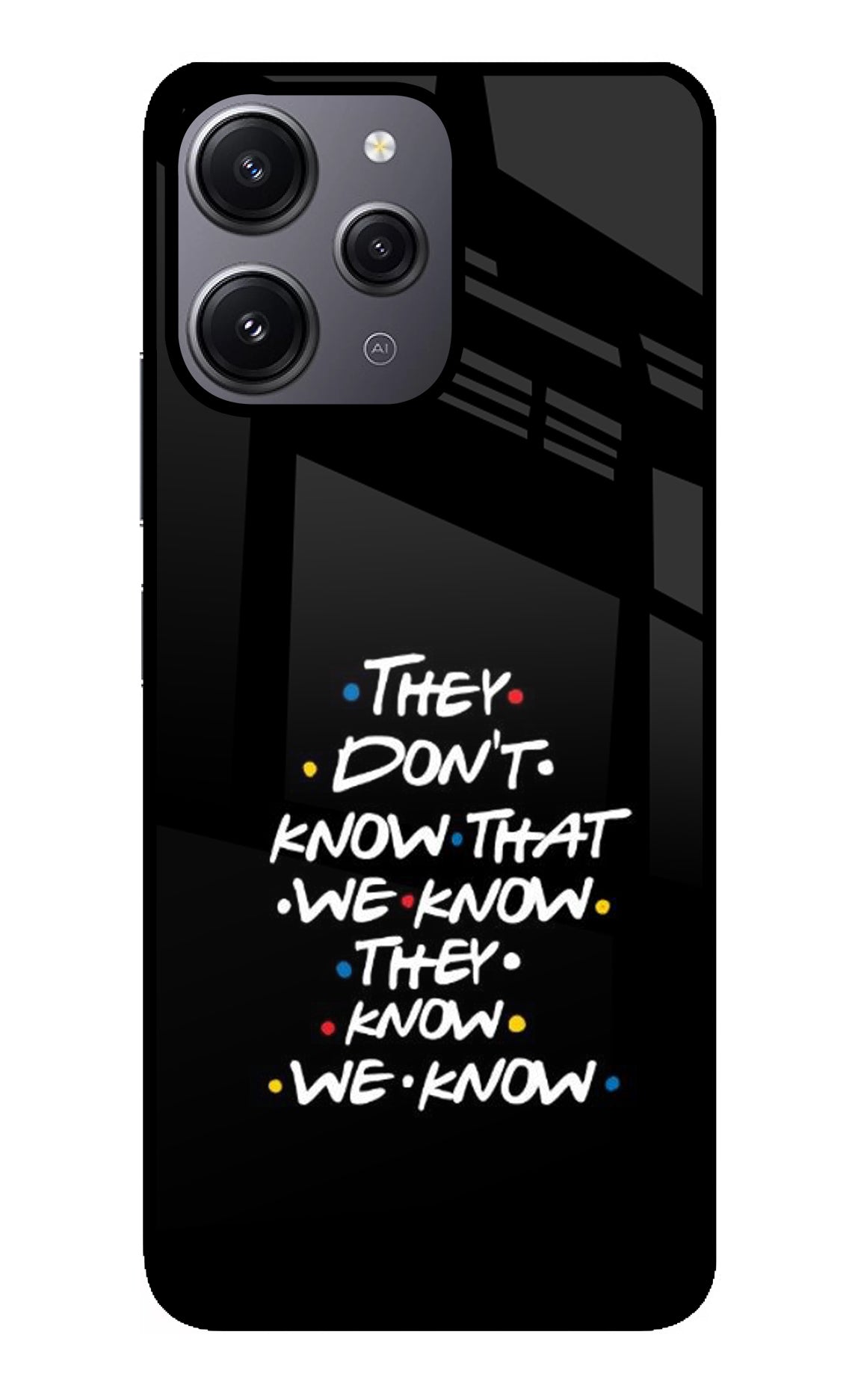 FRIENDS Dialogue Redmi 12 4G Glass Case