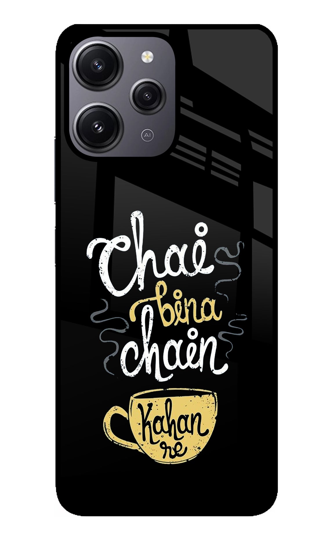 Chai Bina Chain Kaha Re Redmi 12 4G Glass Case