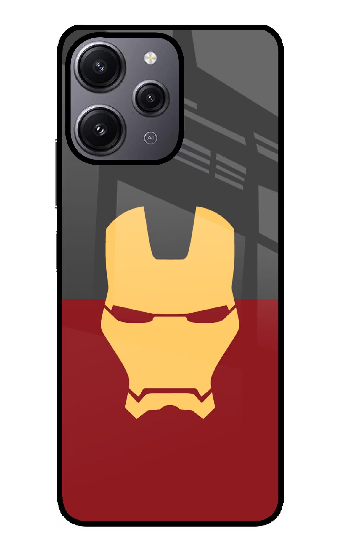 Ironman Redmi 12 4G Glass Case Back Cover by Casekaro