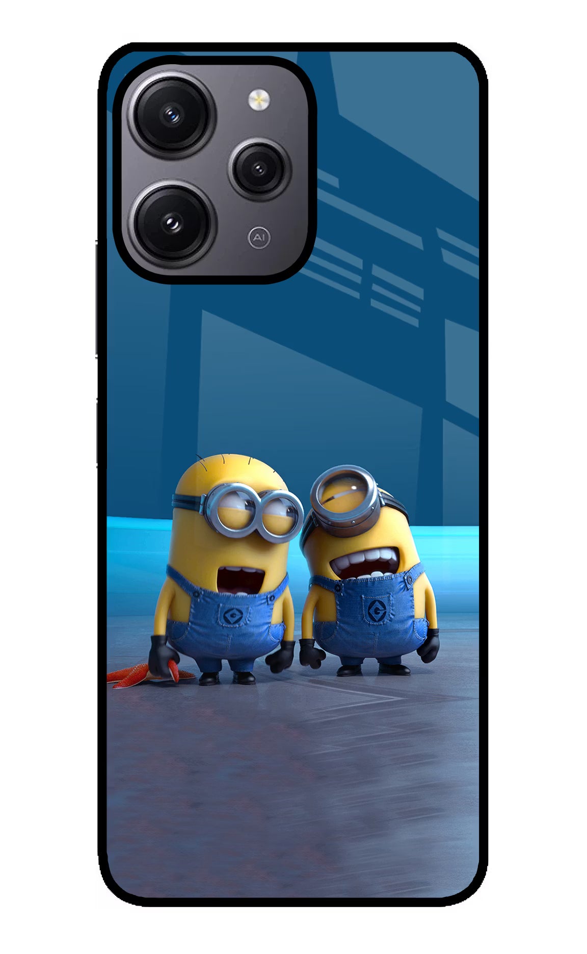 Minion Laughing Redmi 12 4G Glass Case