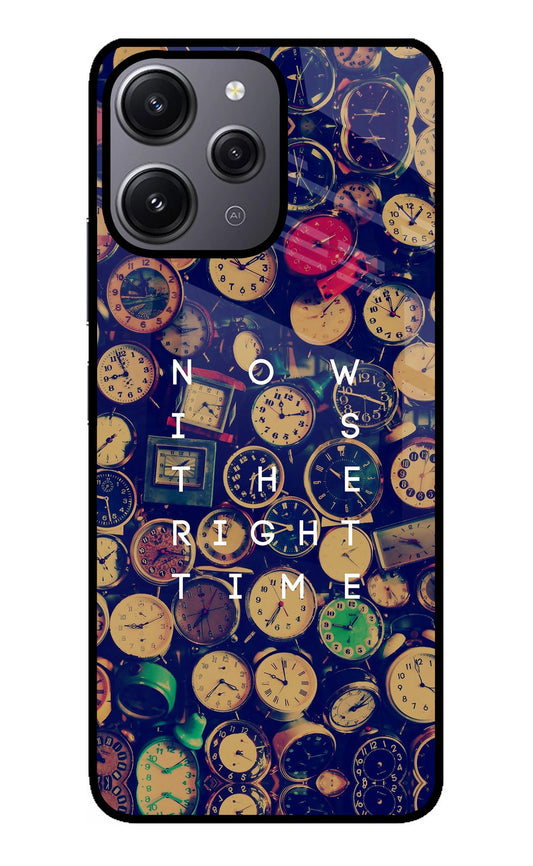 Now is the Right Time Quote Redmi 12 4G Glass Case