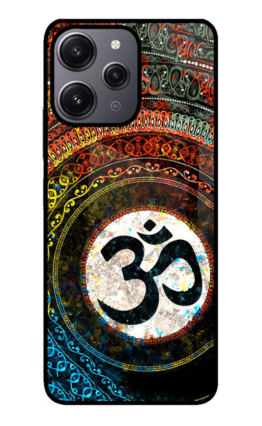 Om Cultural Redmi 12 4G Glass Case