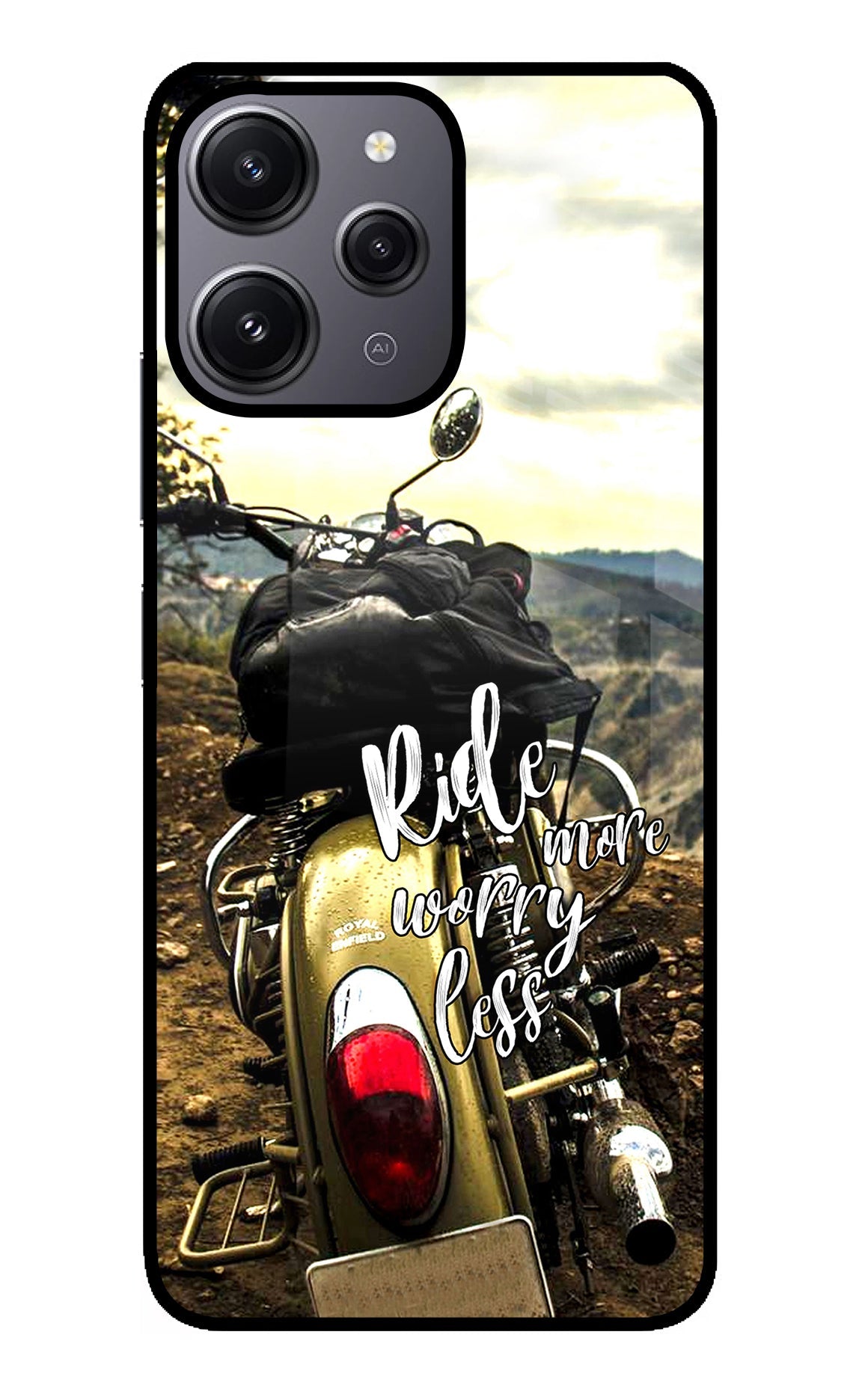 Ride More Worry Less Redmi 12 4G Glass Case