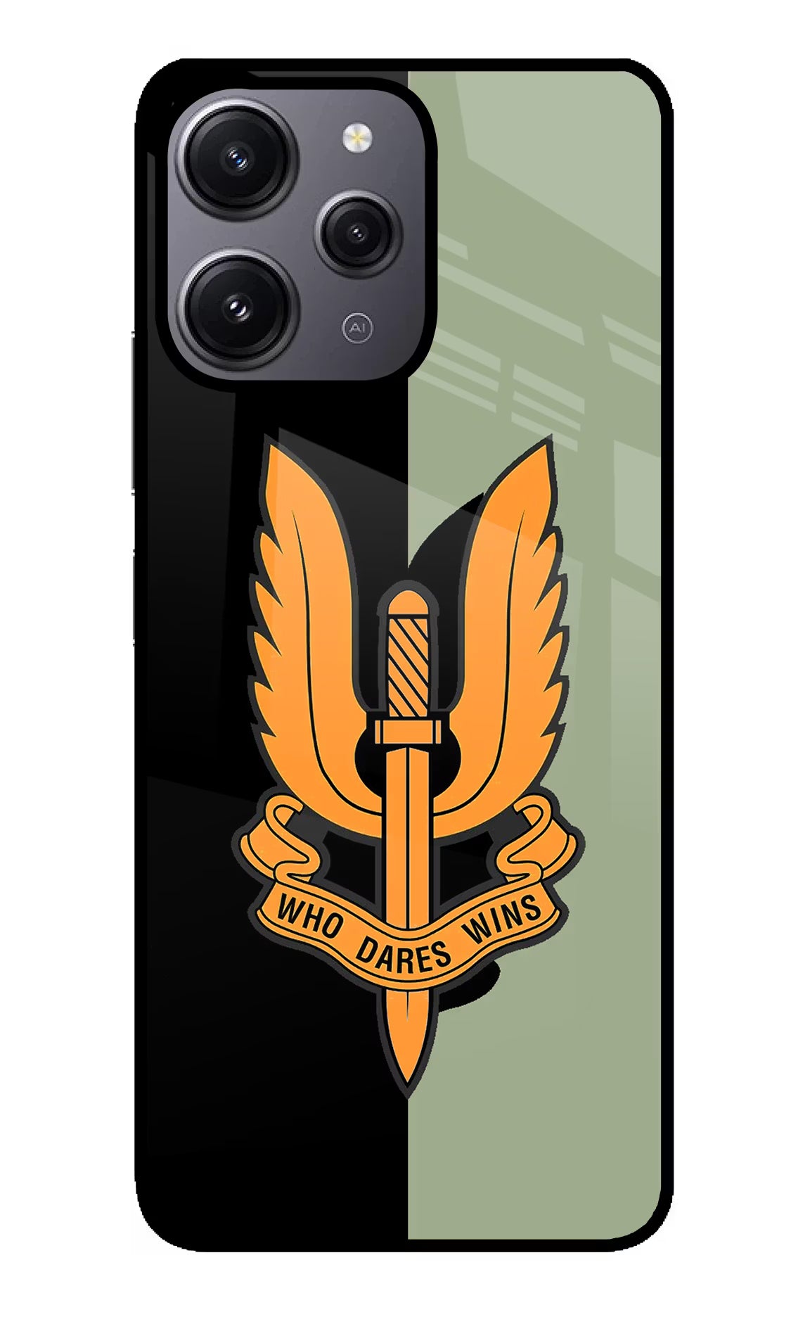 Balidan Logo Redmi 12 4G Glass Case Back Cover by Casekaro