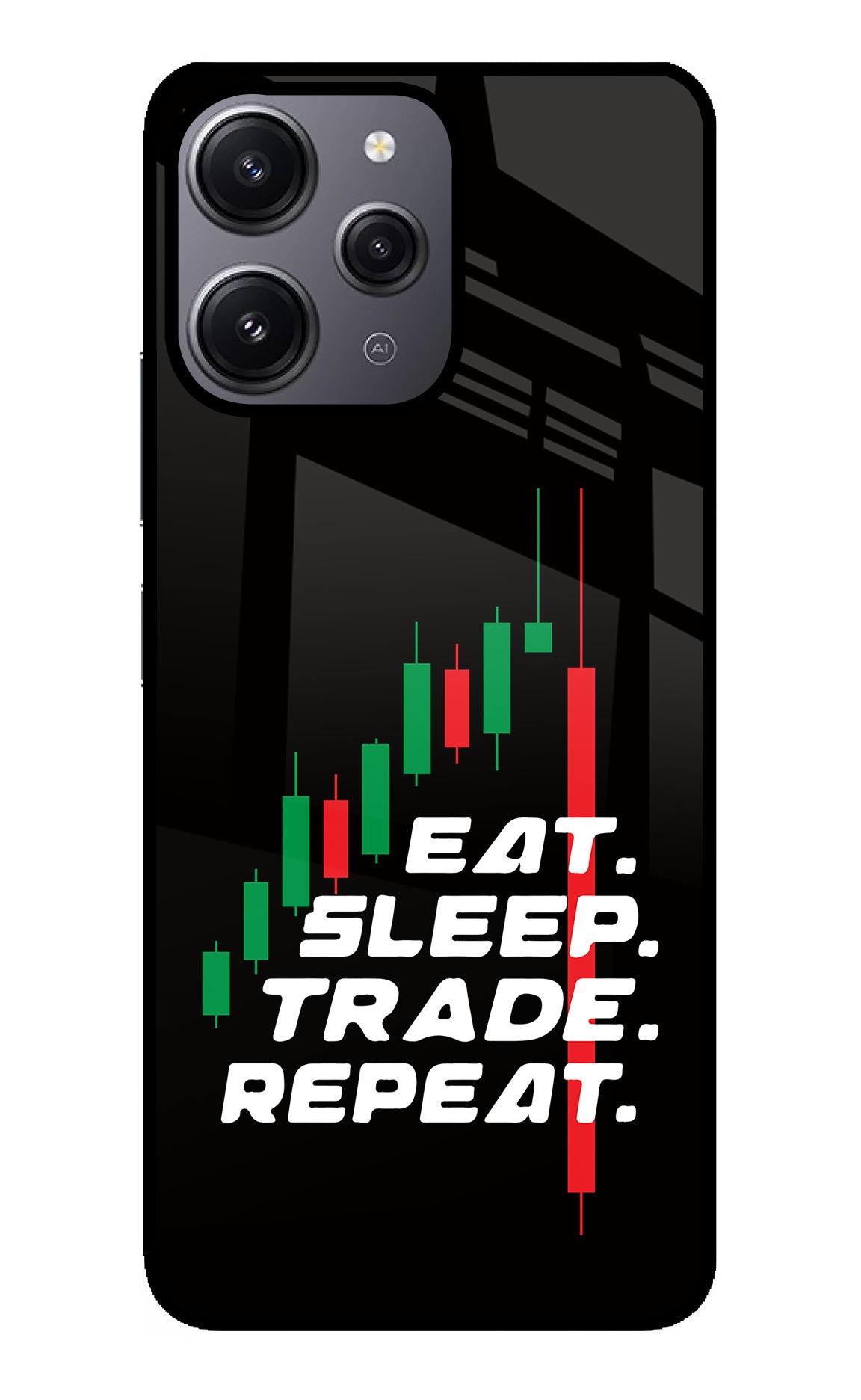 Eat Sleep Trade Repeat Redmi 12 4G Back Cover