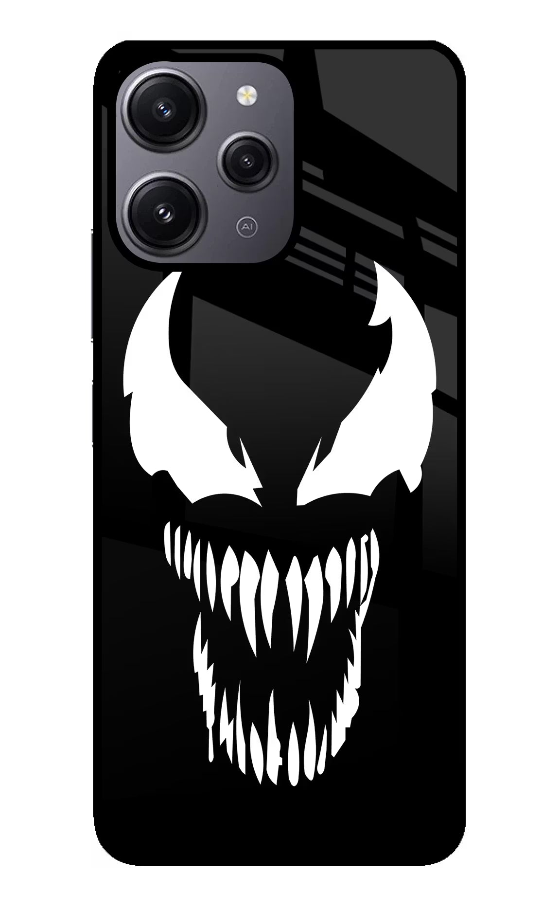 Venom Redmi 12 4G Glass Case Back Cover by Casekaro