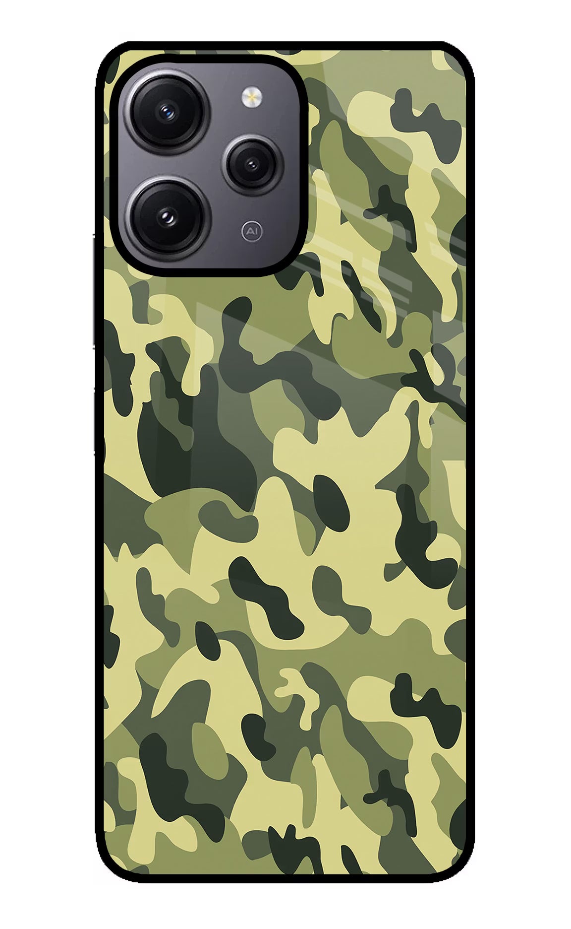 Camouflage Redmi 12 4G Glass Case